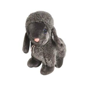 Vintage Gray Lamb Sheep Plush  Stuffed Animal Toy 1983 Purple Eyes Made In Korea